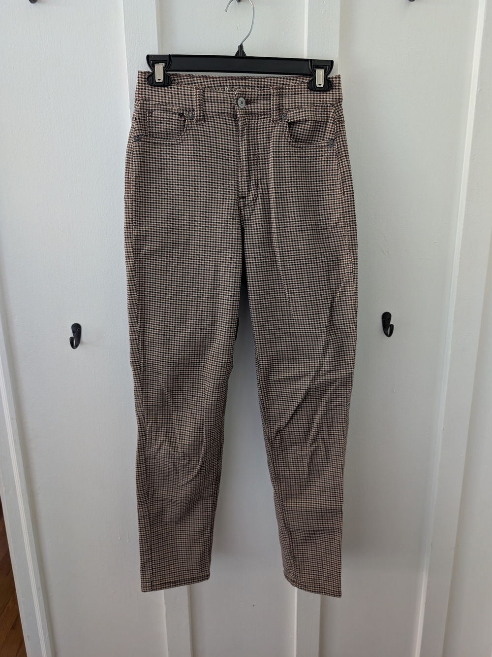 American Eagle Outfitters Brown & Black Houndstooth Mom Jean